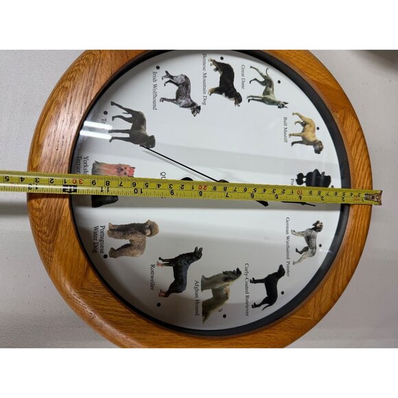 Quartz 13" Dog Breed Wall Clock w/ Barking Chime Sounds On/Off Feature Decor - Picture 5 of 6